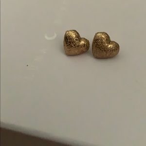 Gold heart studs